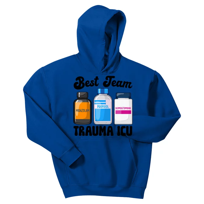 Best Team Trauma Icu Nurse Squad Trauma Intensive Care Unit Gift Kids Hoodie