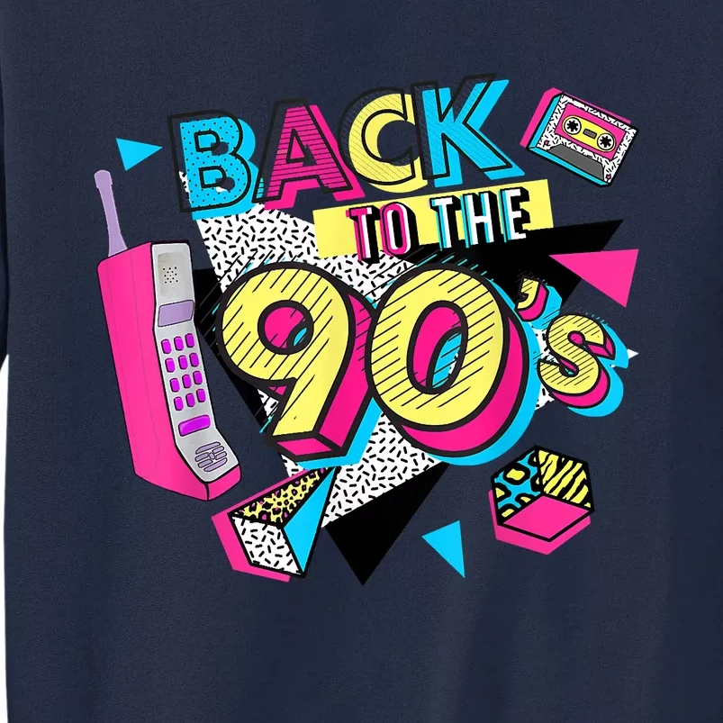 Back To The 90s Outfits Retro Costume Party Cassette Tape Tall Sweatshirt