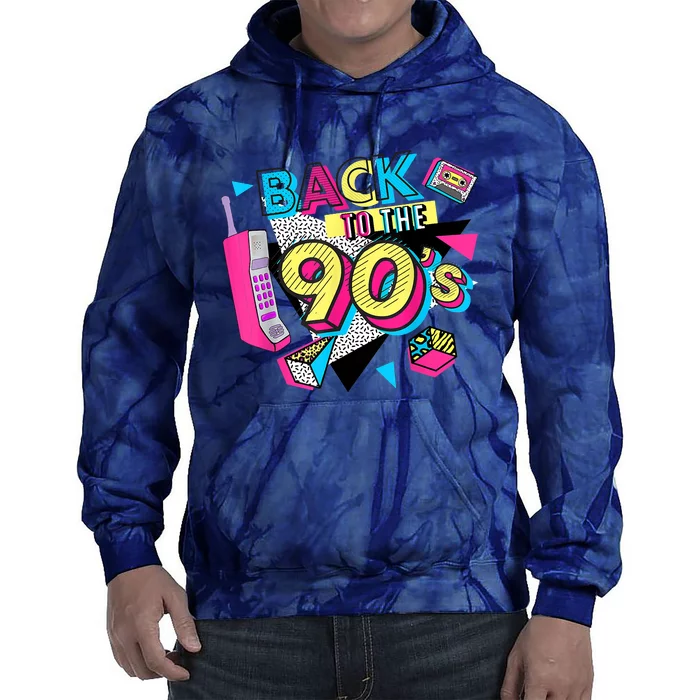 Back To The 90s Outfits Retro Costume Party Cassette Tape Tie Dye Hoodie