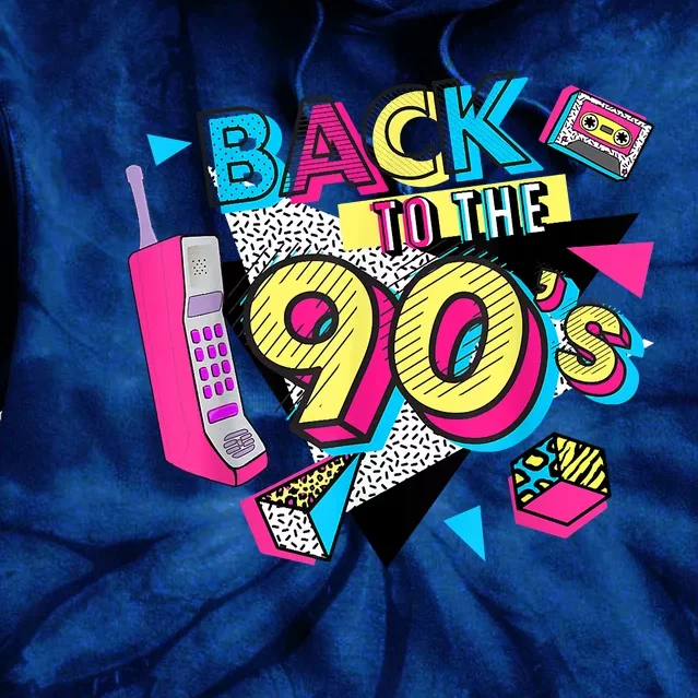 Back To The 90s Outfits Retro Costume Party Cassette Tape Tie Dye Hoodie