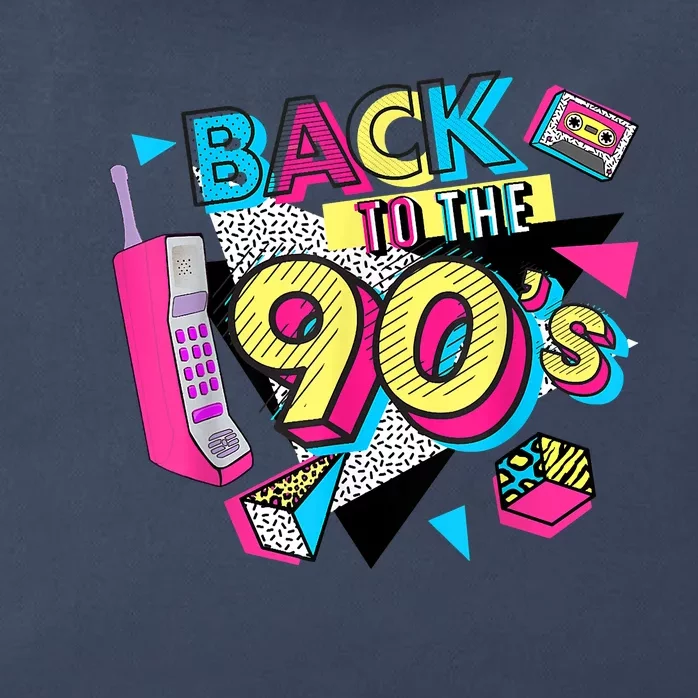 Back To The 90s Outfits Retro Costume Party Cassette Tape Zip Tote Bag