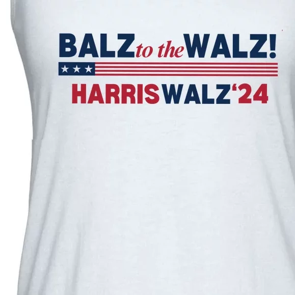 Balz To The Walz Harris Walz 24 Ladies Essential Flowy Tank