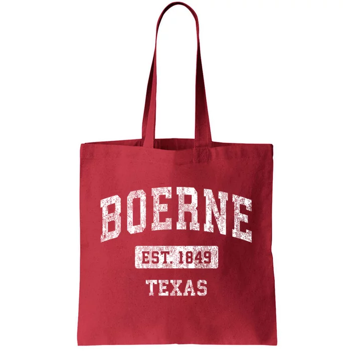 Boerne Texas Tx Vintage Sports Established Tote Bag