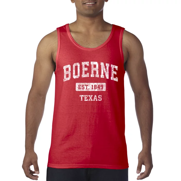 Boerne Texas Tx Vintage Sports Established Tank Top