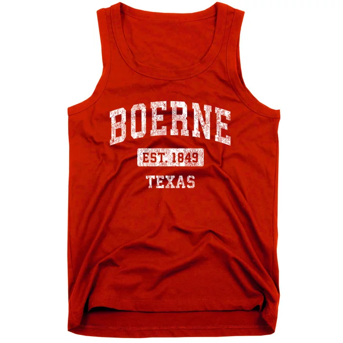 Boerne Texas Tx Vintage Sports Established Tank Top