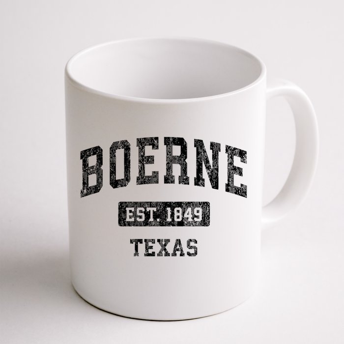 Boerne Texas Tx Vintage Sports Established Front & Back Coffee Mug