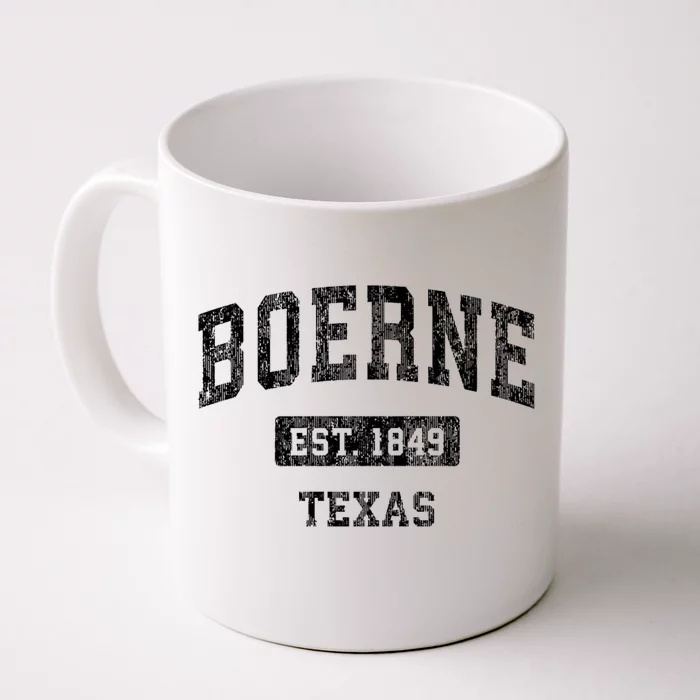 Boerne Texas Tx Vintage Sports Established Front & Back Coffee Mug