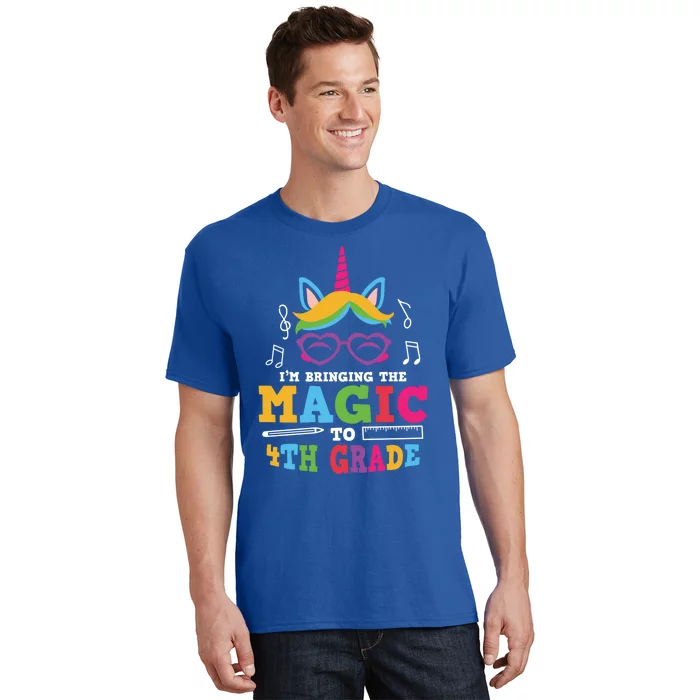 Bringing The Unicorn Magic To Fourth Grade Cute 4Th Grade Gift T-Shirt