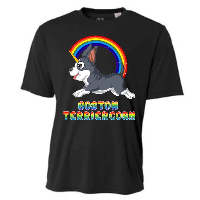 Boston Terrier Unicorn Cooling Performance Crew T-Shirt