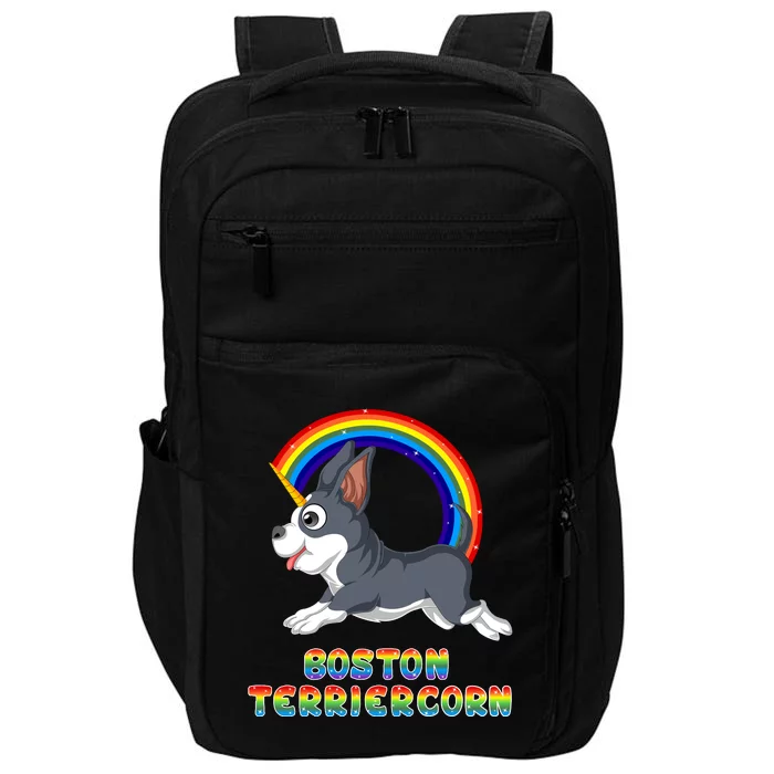 Boston Terrier Unicorn Impact Tech Backpack