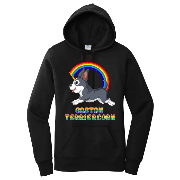 Boston Terrier Unicorn Women's Pullover Hoodie