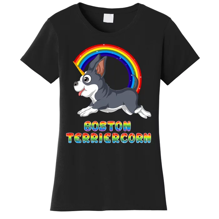 Boston Terrier Unicorn Women's T-Shirt