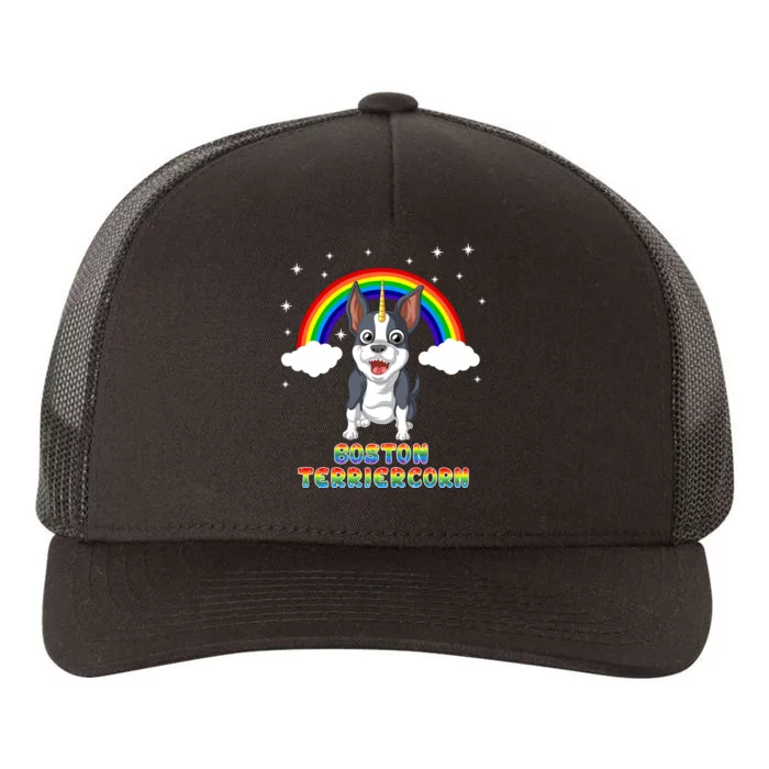 Boston Terrier Unicorn Yupoong Adult 5-Panel Trucker Hat