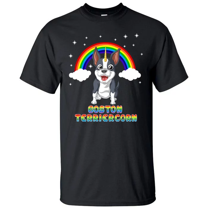 Boston Terrier Unicorn Tall T-Shirt