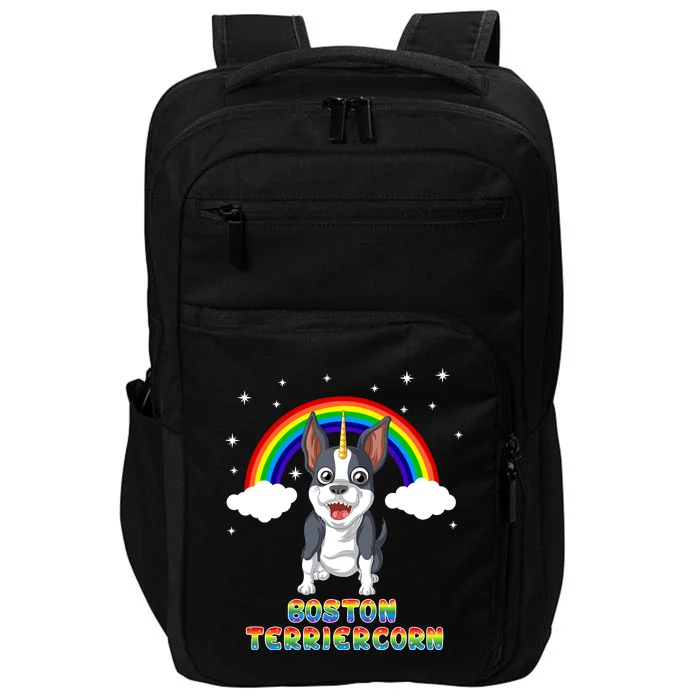 Boston Terrier Unicorn Impact Tech Backpack