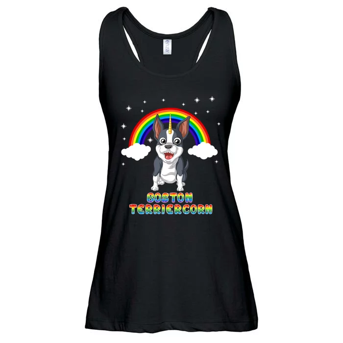 Boston Terrier Unicorn Ladies Essential Flowy Tank