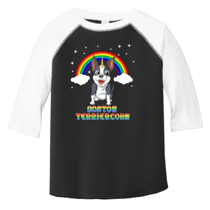 Boston Terrier Unicorn Toddler Fine Jersey T-Shirt