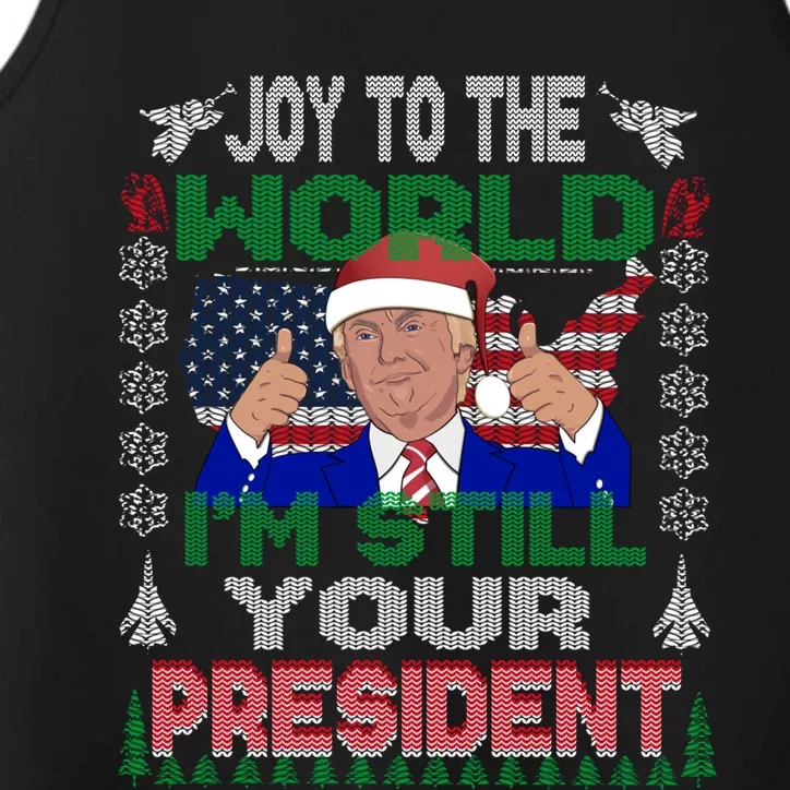 Best Trump Ugly Christmas Great Gift Funny Gift Great Gift Performance Tank