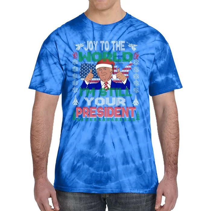 Best Trump Ugly Christmas Great Gift Funny Gift Great Gift Tie-Dye T-Shirt