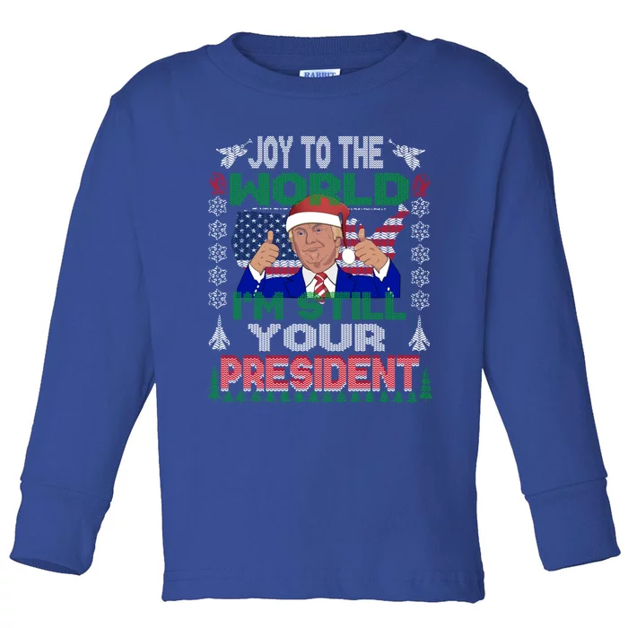 Best Trump Ugly Christmas Great Gift Funny Gift Great Gift Toddler Long Sleeve Shirt