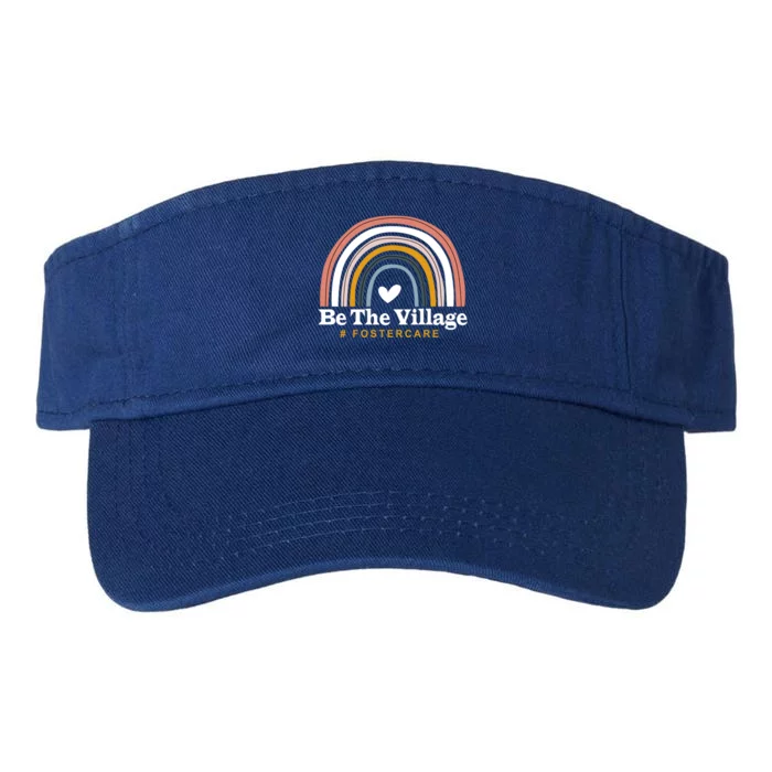 Be The Village Rainbow Foster Care Foster Adoption Day Gift Valucap Bio-Washed Visor