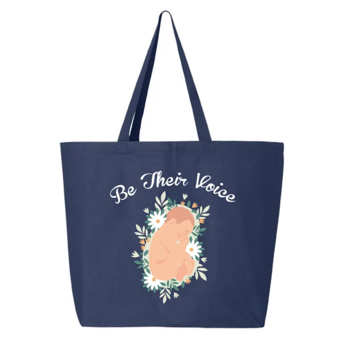 Be Their Voice Support Freedom Prolife Antiabortion Funny Gift 25L Jumbo Tote