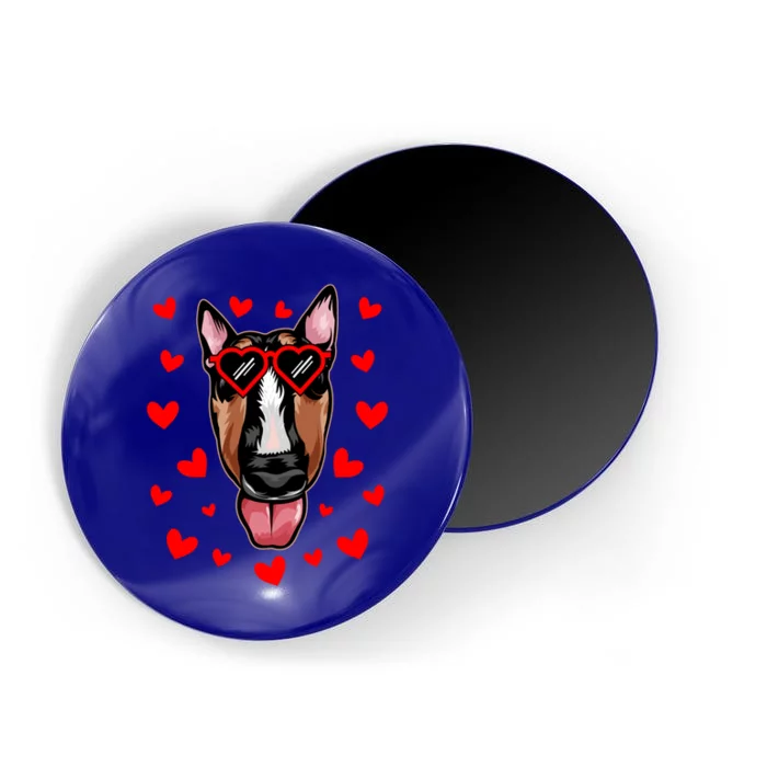 Bull Terrier Valentines Day Dog Love Heart Glasses Gift Magnet