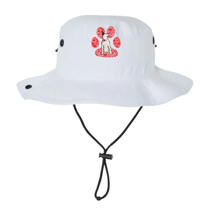 Bull Terrier Valentines Day Dog Love Paw Gift Legacy Cool Fit Booney Bucket Hat