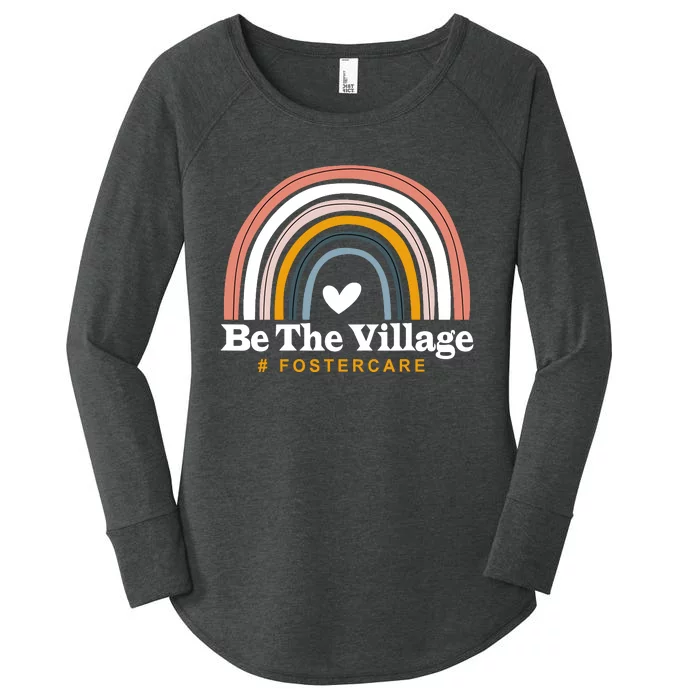 Be The Village Rainbow Foster Care Foster Adoption Day Women's Perfect Tri Tunic Long Sleeve Shirt