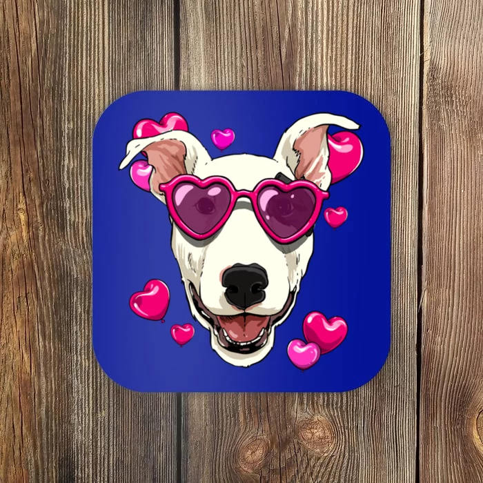 Bull Terrier Valentines Day Heart Dog Lover Gift Coaster