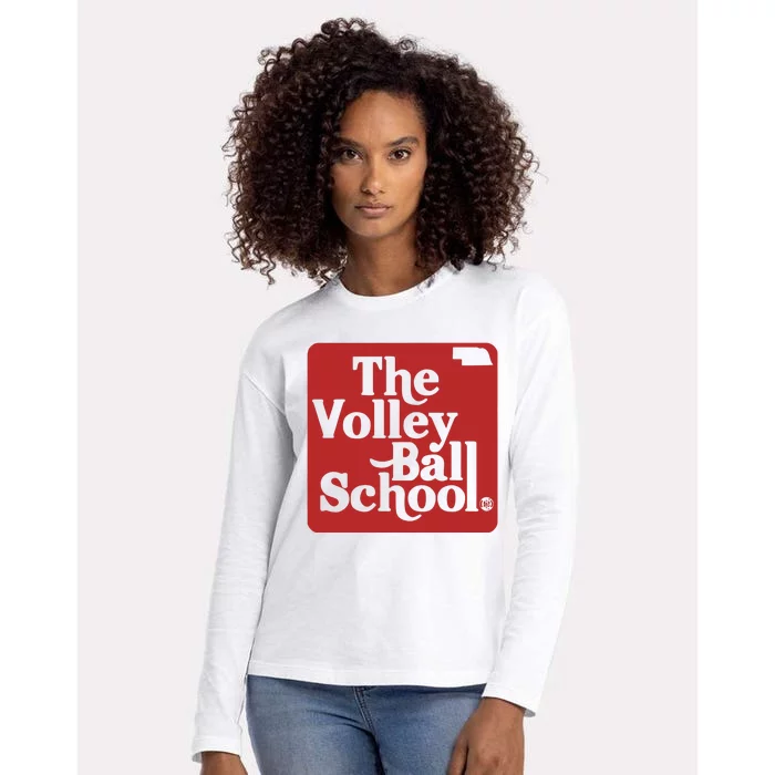 Bbbprinting The Volleyball School Nebraska Womens Cotton Relaxed Long Sleeve T-Shirt