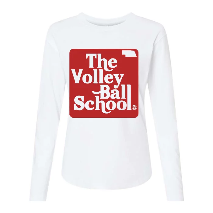 Bbbprinting The Volleyball School Nebraska Womens Cotton Relaxed Long Sleeve T-Shirt