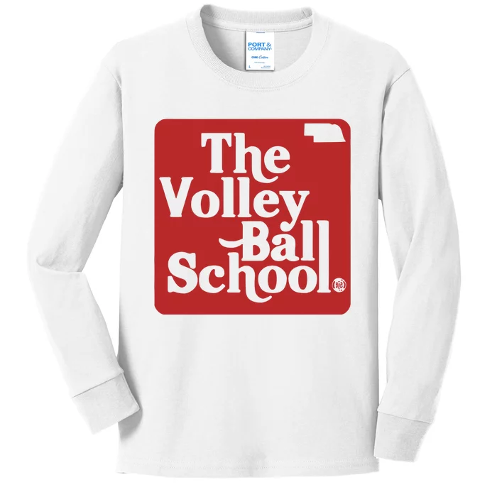 Bbbprinting The Volleyball School Nebraska Kids Long Sleeve Shirt