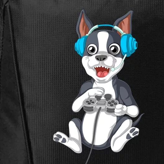 Boston Terrier Video Gamer City Backpack