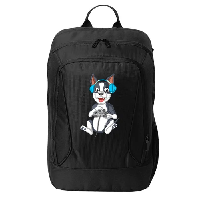 Boston Terrier Video Gamer City Backpack