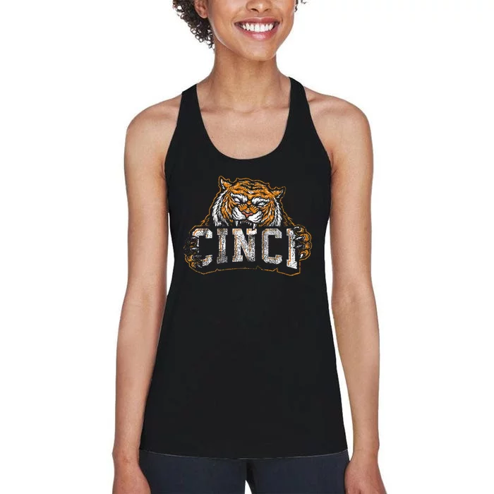 Bengal Tiger Vintage Women's Racerback Tank