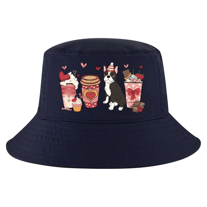 Boston Terrier Valentines Day Dog Mom Coffee Lovers Gift Cool Comfort Performance Bucket Hat