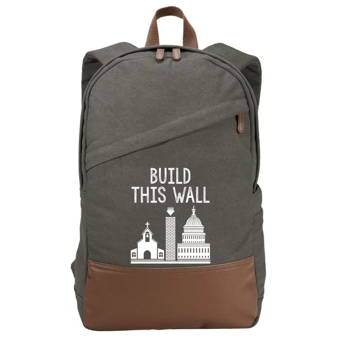 Build This Wall Separation Of Church And State Usa Gift Cotton Canvas Backpack