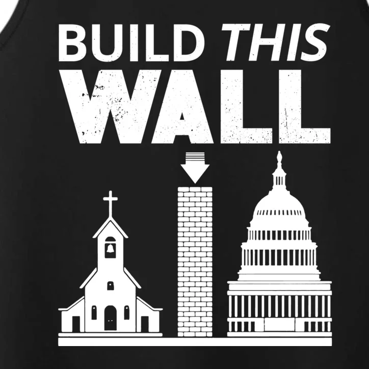 Build This Wall Separation Of Church And State Usa Gift Performance Tank