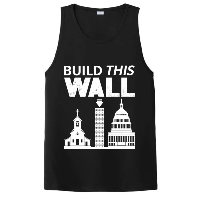 Build This Wall Separation Of Church And State Usa Gift Performance Tank