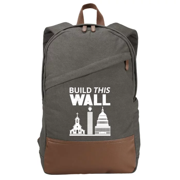 Build This Wall Separation Of Church And State Usa Gift Cotton Canvas Backpack