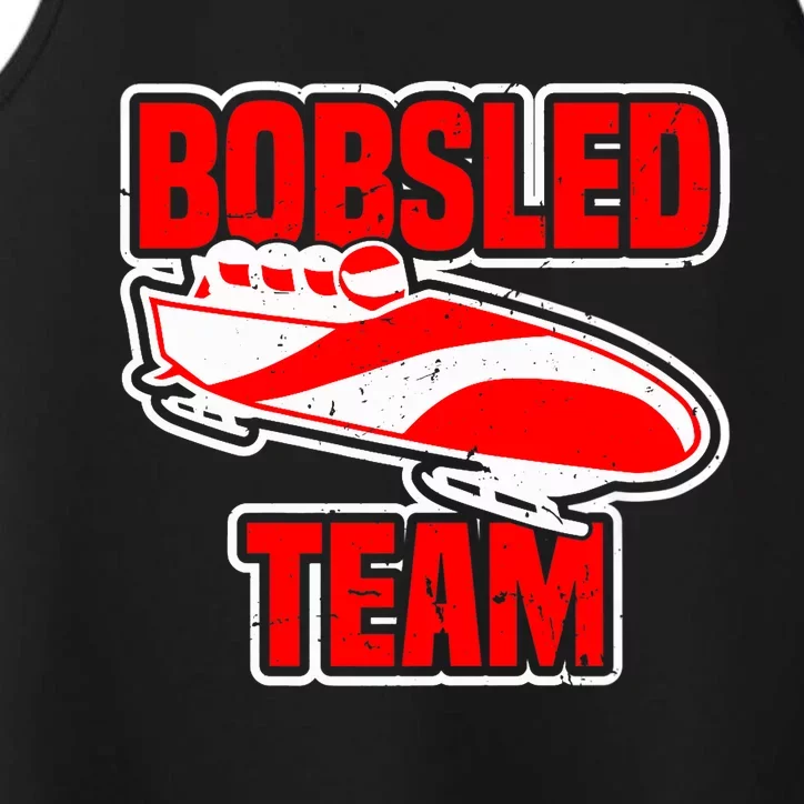 Bobsled Team Winter Sport Lover Bobsleigh Speed Fanatic Premium Performance Tank