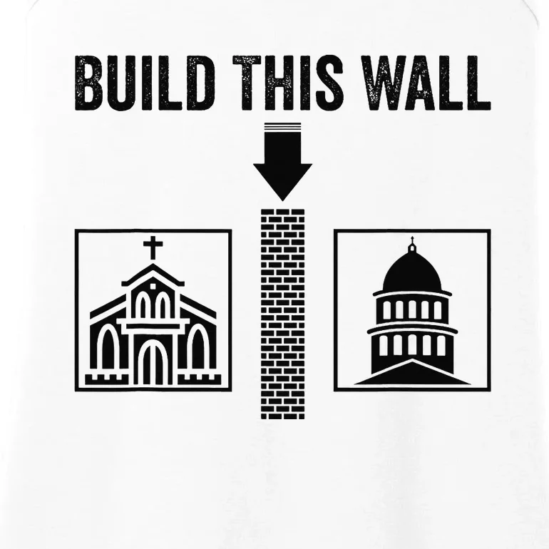 Build This Wall Separation of Church And State USA Ladies Essential Tank