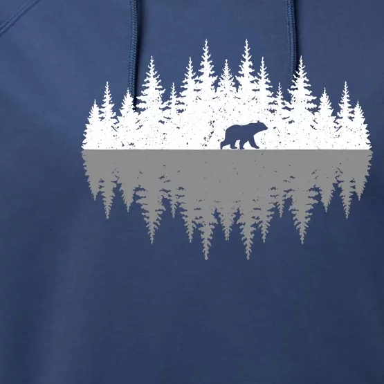 Bear Tree Wildlife Nature Funny Outdoor Gifts For Performance Fleece Hoodie