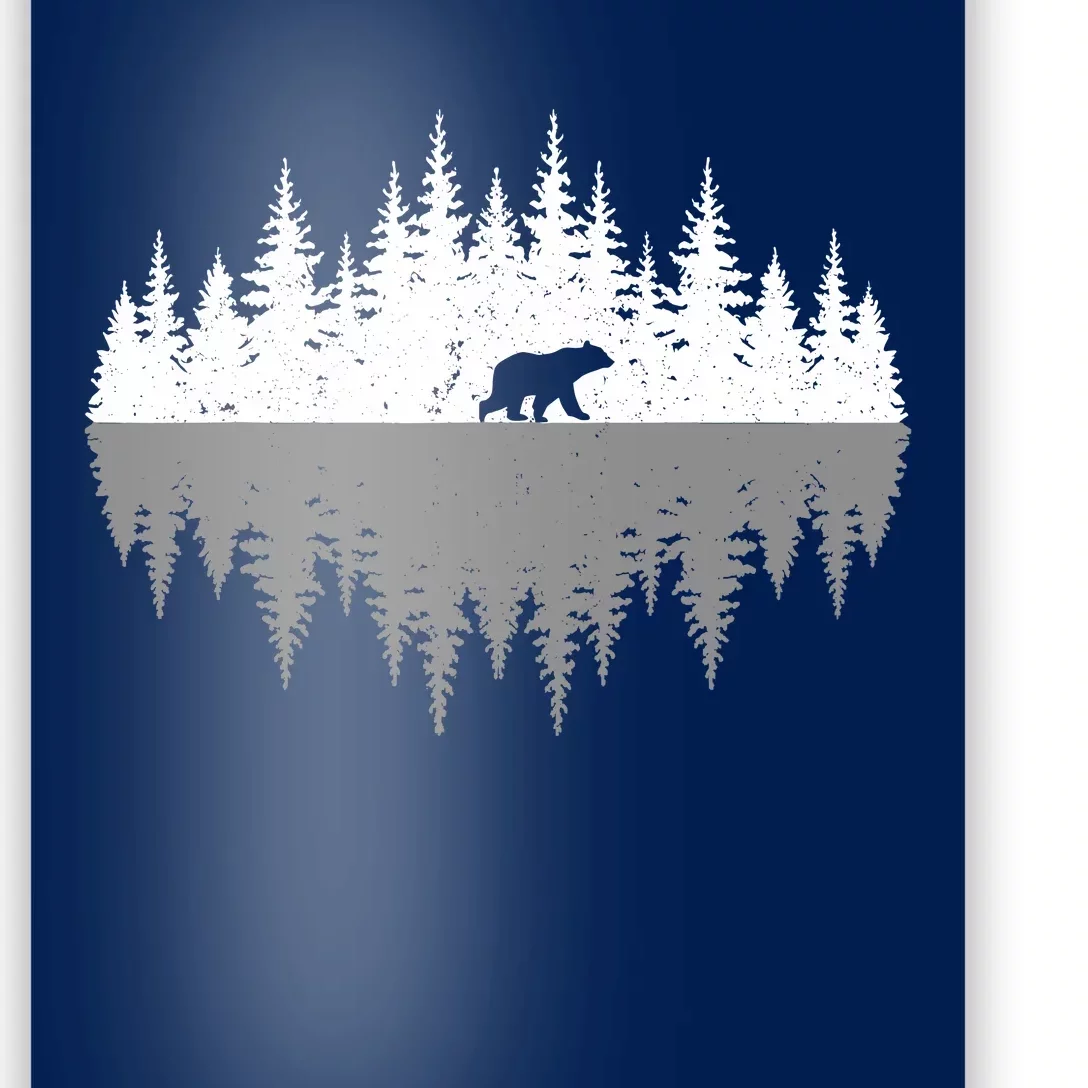 Bear Tree Wildlife Nature Funny Outdoor Gifts For Poster