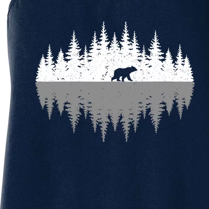 Bear Tree Wildlife Nature Funny Outdoor Gifts For Women's Racerback Tank