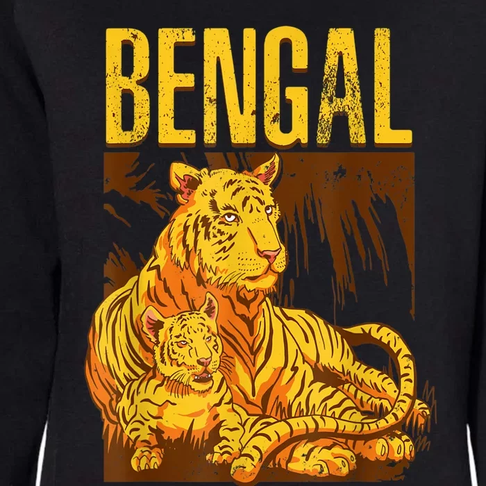 Bengal Tiger Wild Bengal Tiger Womens California Wash Sweatshirt