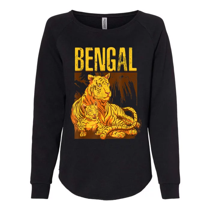 Bengal Tiger Wild Bengal Tiger Womens California Wash Sweatshirt