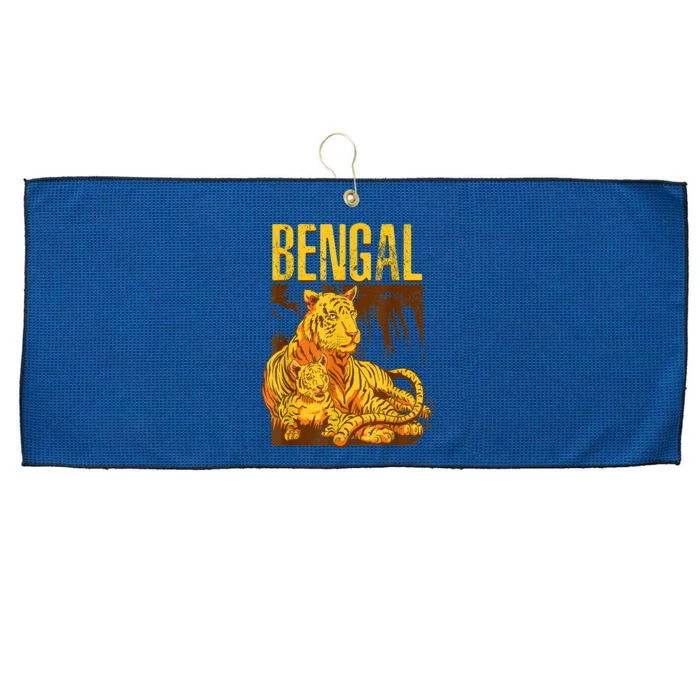 Bengal Tiger Wild Bengal Tiger Large Microfiber Waffle Golf Towel