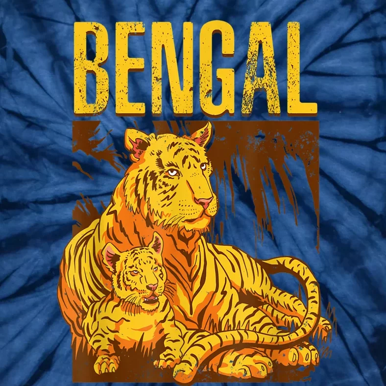 Bengal Tiger Wild Bengal Tiger Tie-Dye T-Shirt